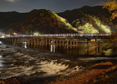秋の渡月橋