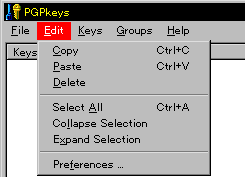 PGPkeys Edit