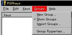 PGPkeys Groups