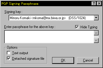 Signing Passphrase